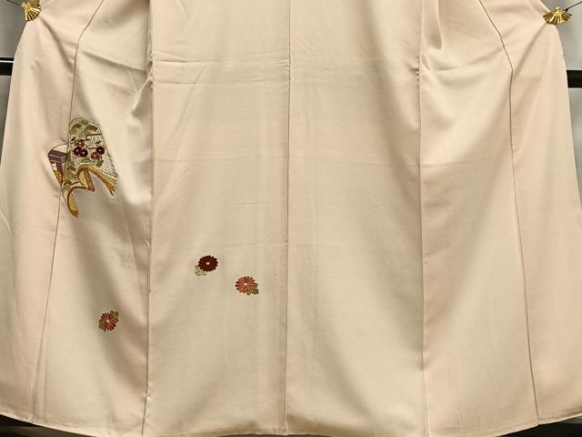 平和屋着物■訪問着 総刺繍 駒刺繍 花冊子文 金糸 正絹 逸品 AABF1930oa