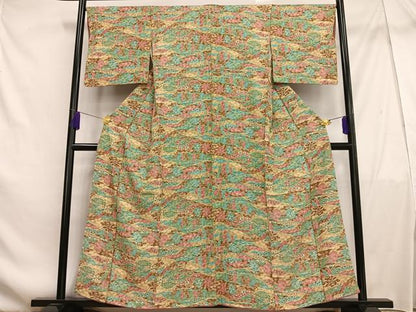平和屋着物■上質な小紋 風景文 正絹 逸品 AABF1933oa