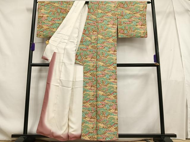 平和屋着物■上質な小紋 風景文 正絹 逸品 AABF1933oa