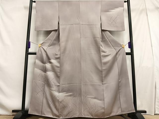 平和屋着物■訪問着 草葉文 暈し染め 正絹 逸品 AABF1934oa