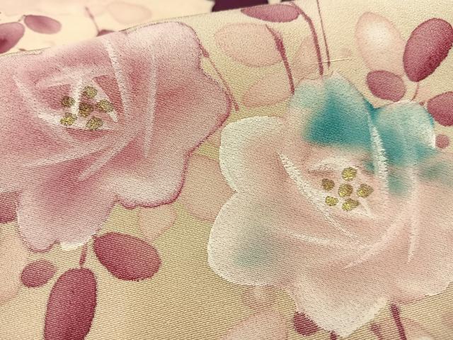 平和屋着物■訪問着 枝花シルエット 金彩 正絹 逸品 AABF1939oa