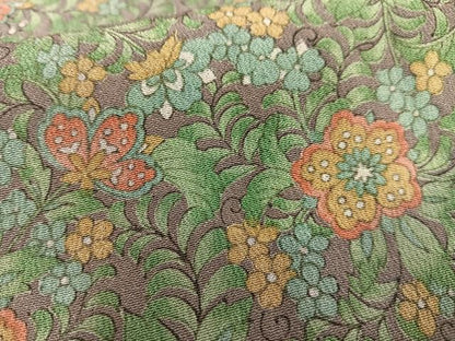 平和屋着物■上質な小紋 草花文 正絹 逸品 AABF1943oa