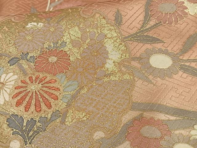 平和屋着物■訪問着 雪輪草花文 暈し染め 金彩 正絹 逸品 AABF1945oa