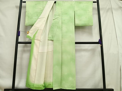 平和屋着物■上質な小紋 鈴地紋 暈し染め 正絹 逸品 AABF1950oa