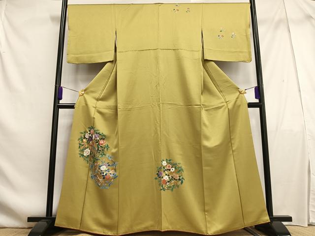 平和屋着物■訪問着 花丸飛鳥文 金彩 正絹 逸品 AABF1951oa