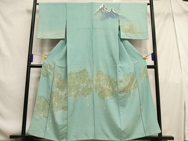 平和屋着物■訪問着 ろうけつ染め 遠山樹林文 正絹 逸品 AABF1954oa