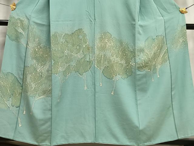 平和屋着物■訪問着 ろうけつ染め 遠山樹林文 正絹 逸品 AABF1954oa