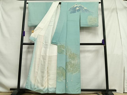 平和屋着物■訪問着 ろうけつ染め 遠山樹林文 正絹 逸品 AABF1954oa