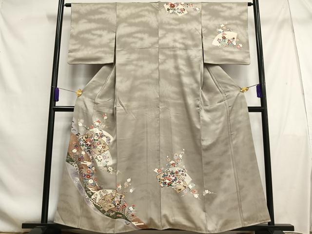 平和屋着物■訪問着 地紙草花文 金銀彩 正絹 逸品 AABF1955oa