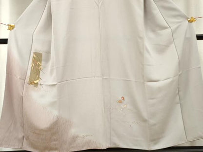 平和屋着物●訪問着　駒刺繍　色紙笹舟文　金彩　金銀糸　鈴乃屋扱い　正絹　逸品　AABF1995cs