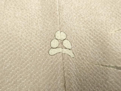 平和屋着物●訪問着　枝葉文　鬼しぼ縮緬　正絹　逸品　AABF2001cs