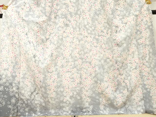 平和屋着物●訪問着　手描き　桜　暈し染め　正絹　逸品　AABF2006cs