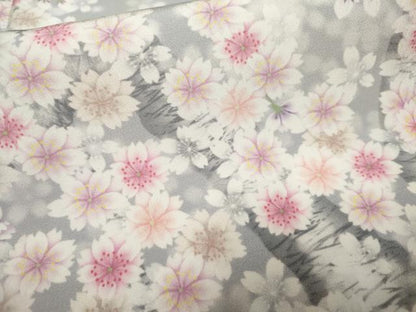 平和屋着物●訪問着　手描き　桜　暈し染め　正絹　逸品　AABF2006cs