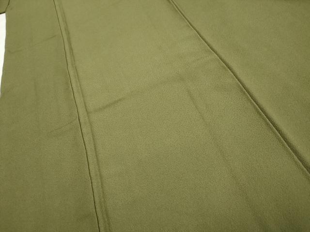 平和屋着物●上質な色無地　藍媚茶色　ロング丈　正絹　逸品　未使用　AABF2008cs