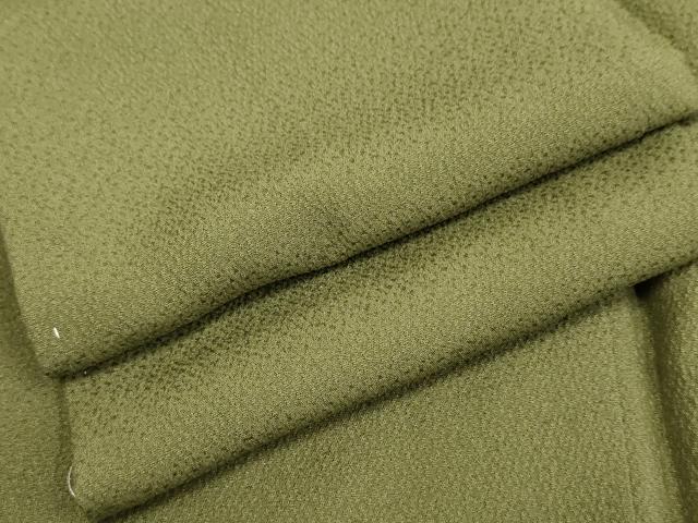 平和屋着物●上質な色無地　藍媚茶色　ロング丈　正絹　逸品　未使用　AABF2008cs