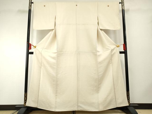 平和屋着物●上質な色無地　練色　金通し地　正絹　逸品　AABF2011cs