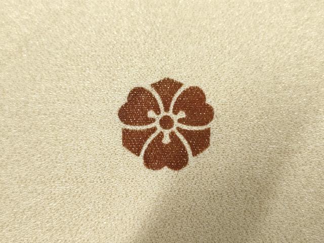 平和屋着物●上質な色無地　練色　金通し地　正絹　逸品　AABF2011cs