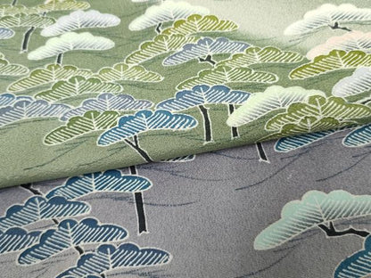 平和屋着物●名門・上野家　四代目 上野真(二代目 上野為二)　色留袖　重ね山松文　暈し染め　正絹　逸品　AABF2019cs