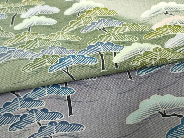 平和屋着物●名門・上野家　四代目 上野真(二代目 上野為二)　色留袖　重ね山松文　暈し染め　正絹　逸品　AABF2019cs