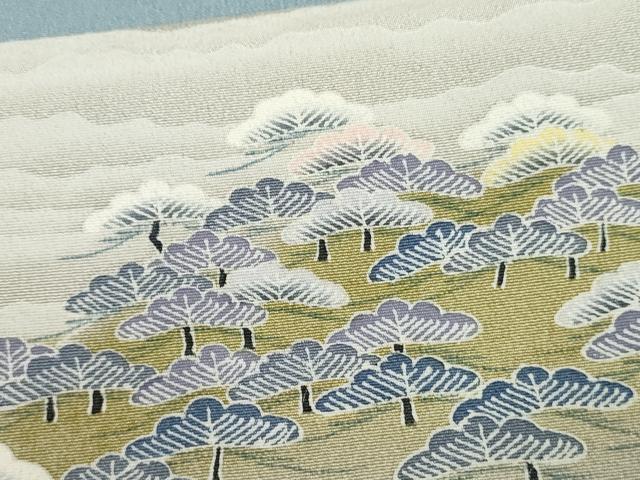 平和屋着物●名門・上野家　四代目 上野真(二代目 上野為二)　色留袖　重ね山松文　暈し染め　正絹　逸品　AABF2019cs