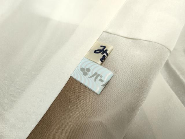 平和屋着物●西陣　紬　吉祥地紋　煎茶色　証紙付き　正絹　逸品　AABF2023cs 平和屋着物○西陣 紬 吉祥地紋 煎茶色 証紙付き 正絹 逸品 AABF2023cs