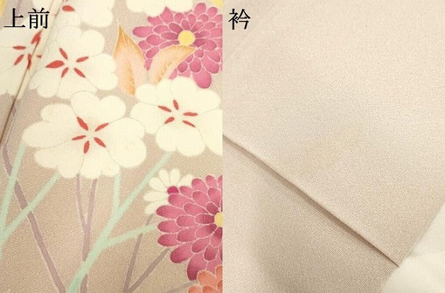 平和屋着物●本加賀友禅作家　矢田博　訪問着　枝花文　正絹　逸品　AABF2025cs