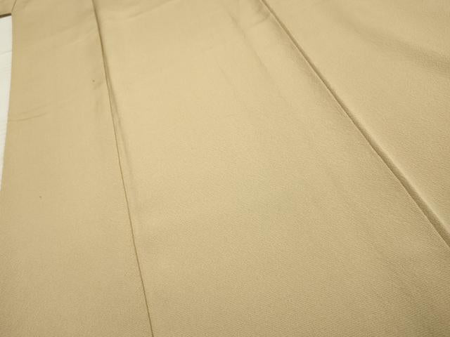 平和屋着物●染師　故・山代谷隆　色無地　白橡色　正絹　逸品　未使用　AABF2027cs
