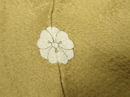平和屋着物●上質な色無地　紋意匠　木蘭色　正絹　逸品　AABF2028cs