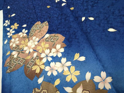平和屋着物●訪問着　舞花文　暈し染め　金彩　鈴乃屋扱い　正絹　逸品　AABF2030cs