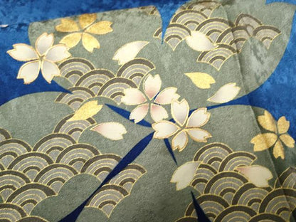平和屋着物●訪問着　舞花文　暈し染め　金彩　鈴乃屋扱い　正絹　逸品　AABF2030cs