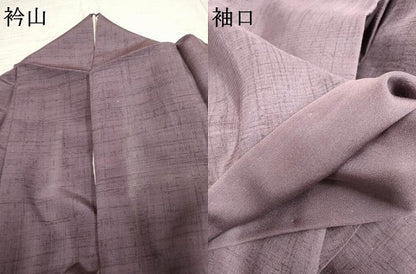平和屋着物●訪問着　紬地　更紗花文　正絹　逸品　AABF2041cs