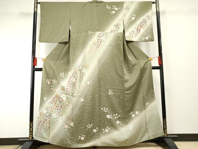 平和屋着物●訪問着　辻が花　絞り　暈し染め　正絹　逸品　AABF2048cs 平和屋着物○訪問着 辻が花 絞り 暈し染め 正絹 逸品 AABF2048cs