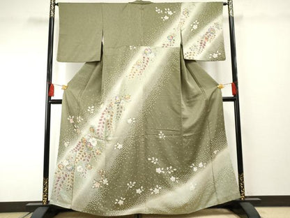 平和屋着物●訪問着　辻が花　絞り　暈し染め　正絹　逸品　AABF2048cs