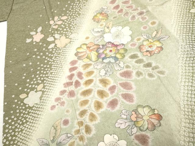 平和屋着物●訪問着　辻が花　絞り　暈し染め　正絹　逸品　AABF2048cs 平和屋着物○訪問着 辻が花 絞り 暈し染め 正絹 逸品 AABF2048cs