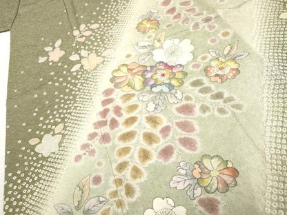 平和屋着物●訪問着　辻が花　絞り　暈し染め　正絹　逸品　AABF2048cs
