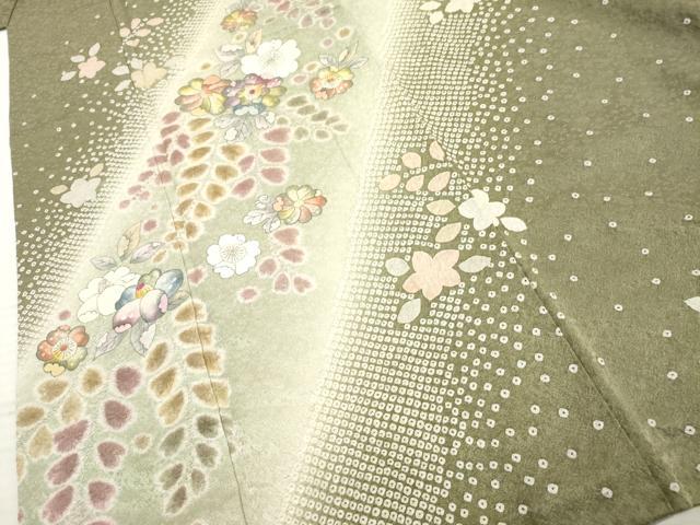平和屋着物○訪問着 辻が花 絞り 暈し染め 正絹 逸品 AABF2048cs