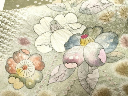 平和屋着物●訪問着　辻が花　絞り　暈し染め　正絹　逸品　AABF2048cs