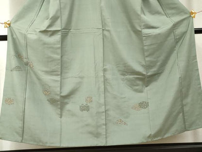 平和屋着物●京の名門・菱屋六右ェ門　紬　色留訪問着　茶器　正絹　逸品　AABF2053cs