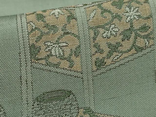 平和屋着物●京の名門・菱屋六右ェ門　紬　色留訪問着　茶器　正絹　逸品　AABF2053cs