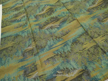 平和屋着物●本場大島紬　一元7マルキ　樹林文　正絹　逸品　AABF2059cs