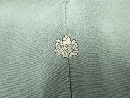 平和屋着物●京加賀糸目友禅作家　山崎巌　訪問着　枝花文　正絹　逸品　AABF2060cs