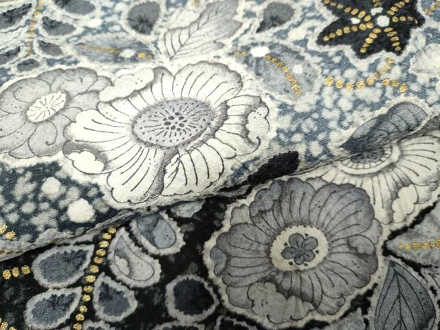 平和屋着物●訪問着　作家物　辻が花　絞り　暈し染め　金彩　正絹　逸品　AABF2061cs
