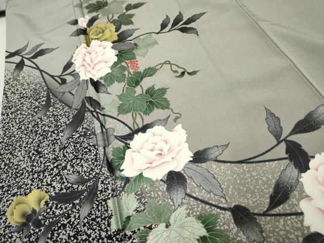 平和屋着物○訪問着 作家物 貴和美 蔦の葉枝花文 金銀