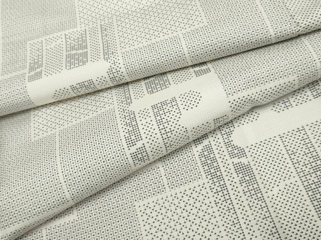 平和屋着物●本場大島紬　白大島　120亀甲　色紙重ね文　正絹　逸品　未使用　AABF2064cs