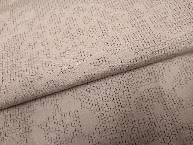 平和屋着物●結城紬　80亀甲　花唐草文　正絹　逸品　AABF2067cs