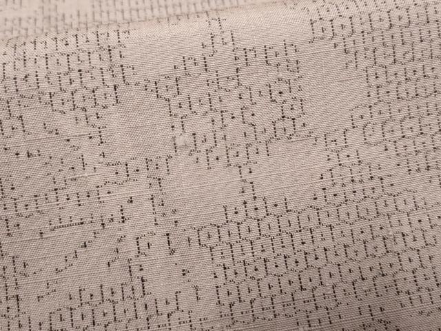 平和屋着物●結城紬　80亀甲　花唐草文　正絹　逸品　AABF2067cs