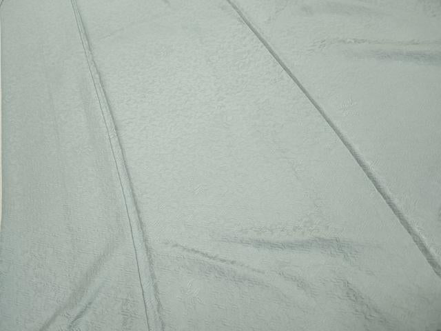 平和屋着物●上質な色無地　南天枝葉地紋　空色　正絹　逸品　AABF2069cs