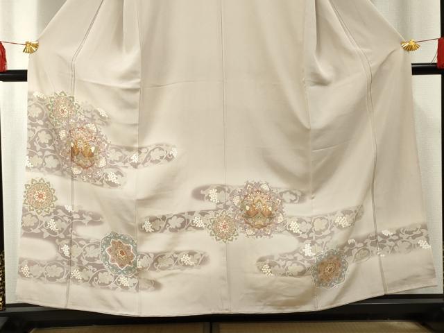 平和屋着物●豪華色留袖　駒刺繍　正倉院鳳凰花文　暈し染め　金彩　正絹　逸品　AABF2071cs