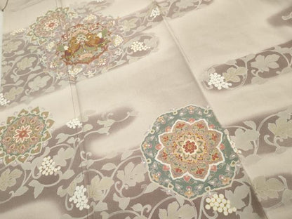平和屋着物●豪華色留袖　駒刺繍　正倉院鳳凰花文　暈し染め　金彩　正絹　逸品　AABF2071cs