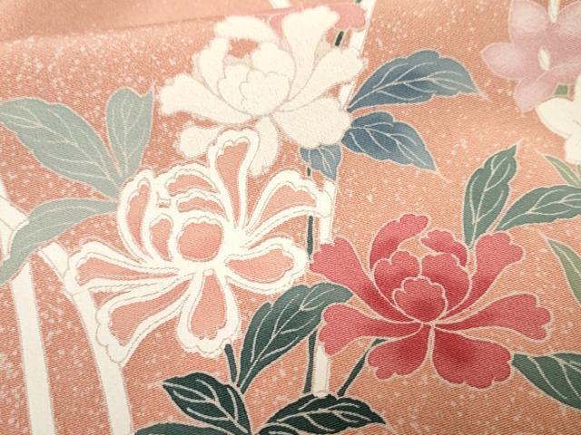 平和屋着物●訪問着　友禅　枝花文　暈し染め　正絹　逸品　未使用　AABF2072cs